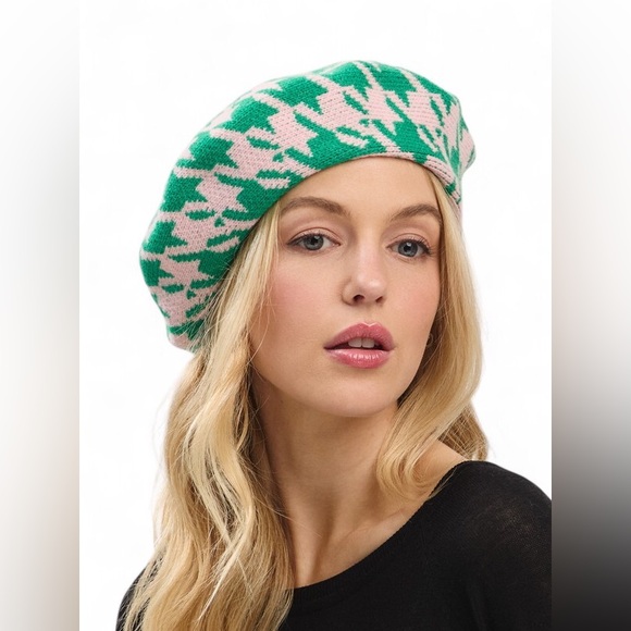 Accessories - AKA Pink & Green Beret Hat
